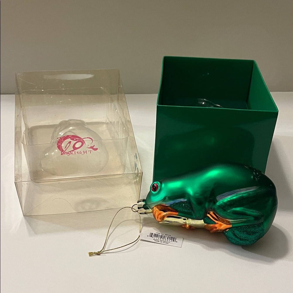 Tree Frog Rainforest Animal 2007 Blown Glass 5” Ornament 29Tonight w/Box
